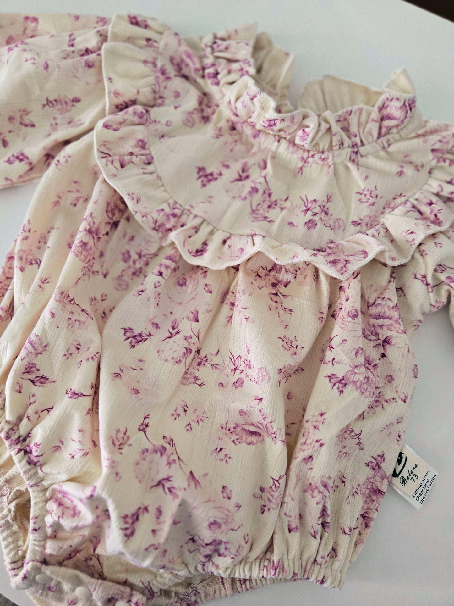 Ромпър с розови цветя и волани🌸🎀👗