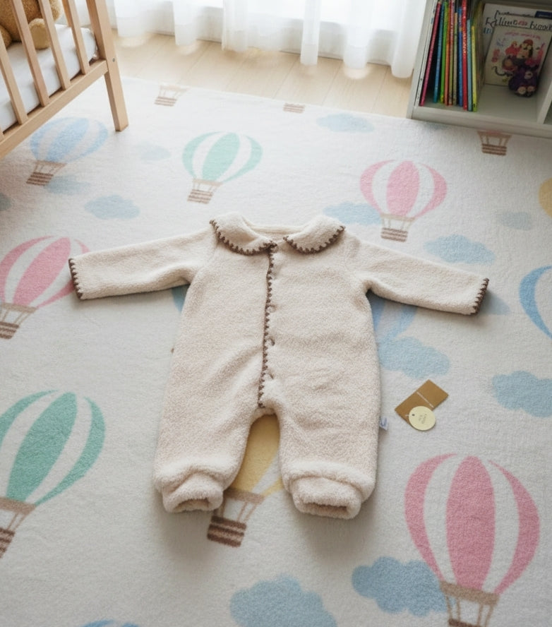 Топъл ромпър - светло-бежаво✨