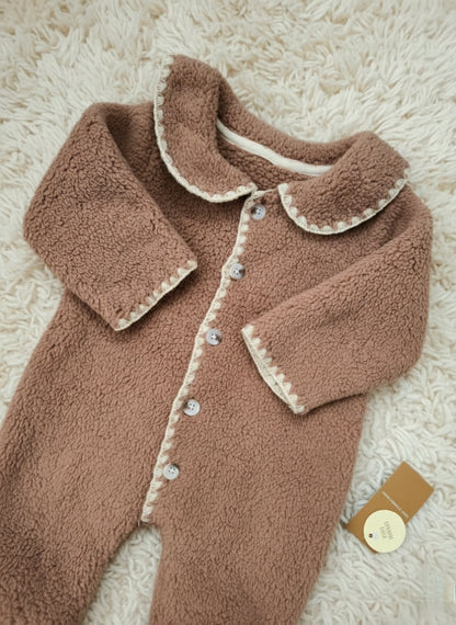 Топъл ромпър - кафяв✨