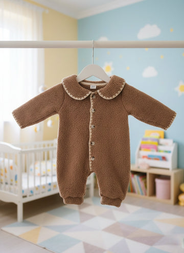 Топъл ромпър - кафяв✨