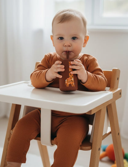 Силиконова чашка със сламка✨