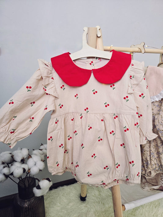 Ромпър✨Червени черешки✨🍒