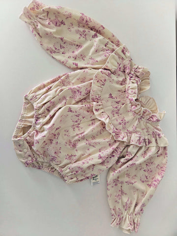 Ромпър с розови цветя и волани🌸🎀👗