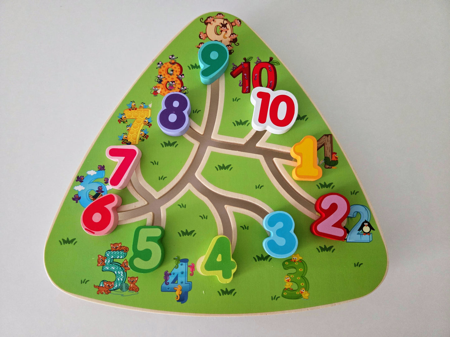 Дървена дъска с числа за местене