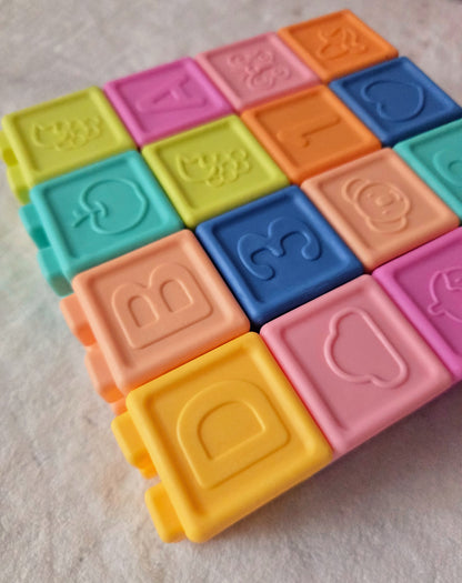 Игра с гумени блокчета- 16 бр.🖐️