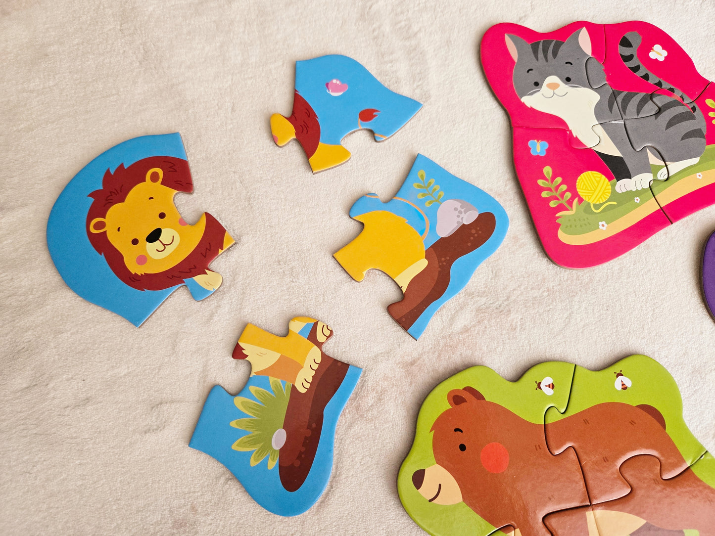 Комплект 4бр. пъзели с животни✨