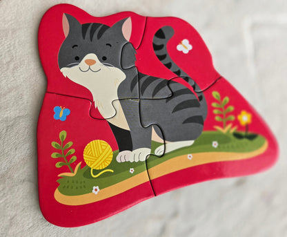 Комплект 4бр. пъзели с животни✨