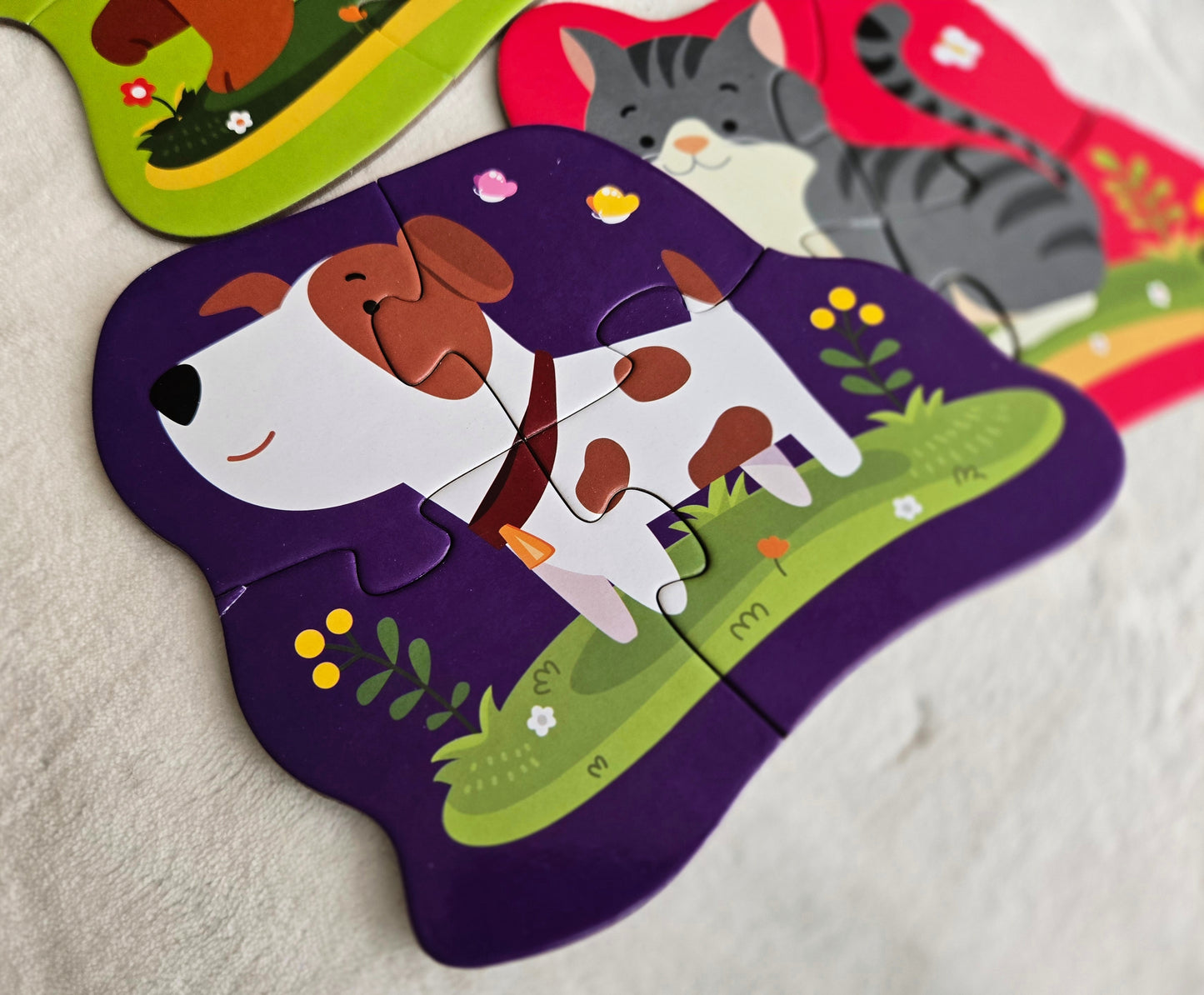 Комплект 4бр. пъзели с животни✨