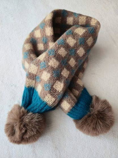 Шал с пухчета❄️