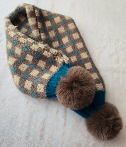 Шал с пухчета❄️