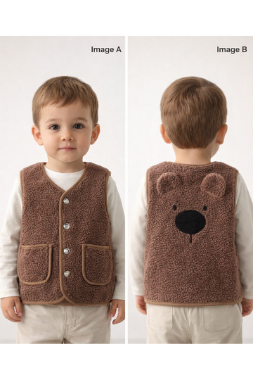 Кафяво пухкаво елече - мече