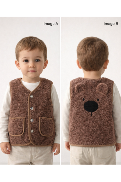 Кафяво пухкаво елече - мече