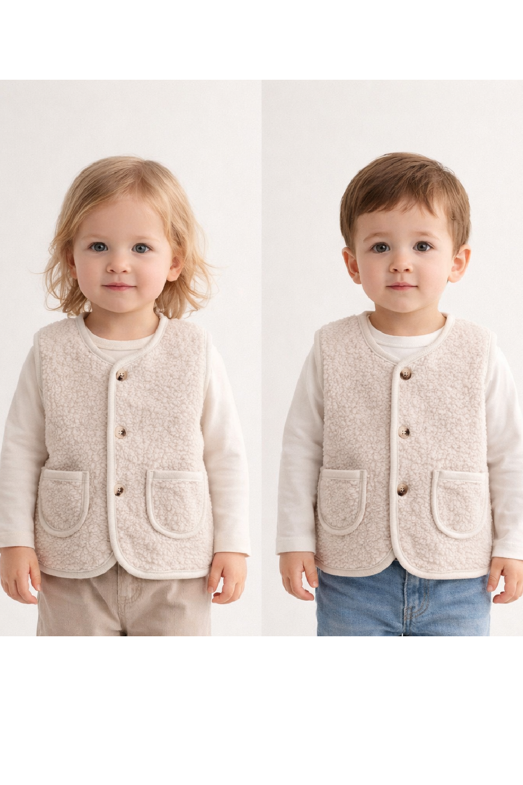 Бяло пухкаво елече - мече